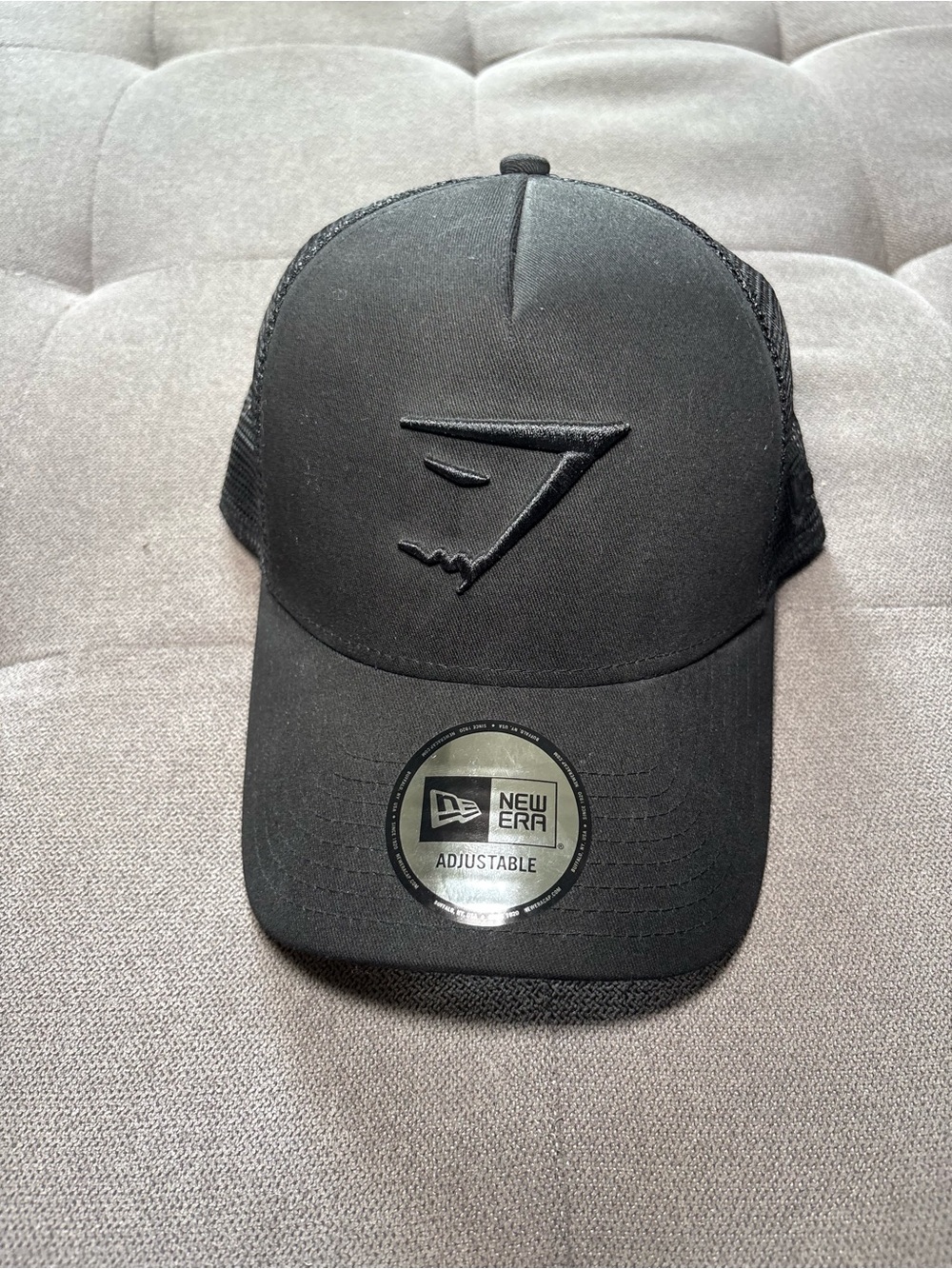 Gymshark Black Embroidered Trucker Hat